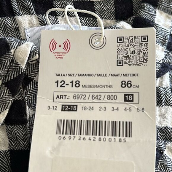 ZARA Kids | Black | TEXTURED GINGHAM DRESS - Picture 5 of 6